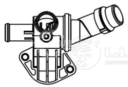 Термостат для а/м VW Passat B6 (05-) 2.0i (87°С) (с корпусом)