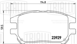Колодки тормозные дисковые передние для автомобилей Lexus RX (00-) 3.0i (PF 4357)