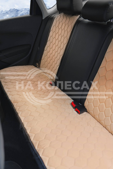 Накидка &quot;Алькантара&quot;, задняя (3 предмета), бежевая, универсальная
