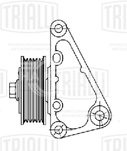 Ролик приводного ремня для автомобилей Mazda 6 (07-) 1.8i/2.0i/2.5i опорный верхний с кронштейном, ребристый (без ГУР)