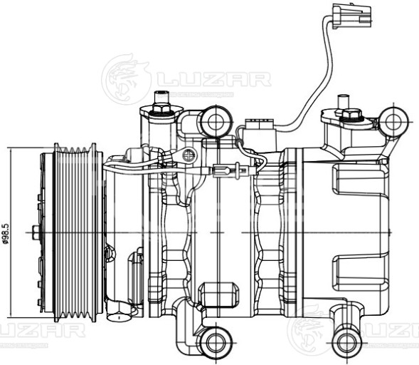 Компрессор кондиционера для автомобилей Mazda 3 (BK) (03-) 2.0i AT