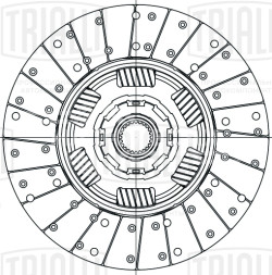 Диск сцепления ведомый для автомобилей Scania G 400/P 400/R 400 (03-) (K432-49/K432-62/K432-63)