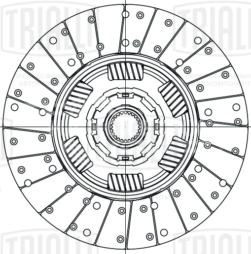 Диск сцепления ведомый для автомобилей Scania G 400/P 400/R 400 (03-) (K432-49/K432-62/K432-63)