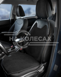 Накидка с подогревом на перед.сид. PRO, 12/24В, 36Вт,встр.пульт., искусст.мех/кожа,черн.