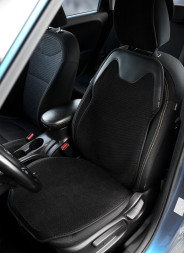 Накидка с подогревом на перед.сид. PRO, 12/24В, 36Вт,встр.пульт., искусст.мех/кожа,черн.