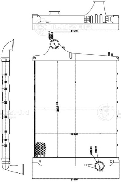 ОНВ (радиатор интеркулера) для автомобилей Volvo Trucks FH (12-)/Renault Trucks T-series (13-)