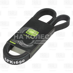 Ремень приводной для автомобилей УАЗ 3151 Hunter/3163 Patriot (дв. змз. 51432 Евро-4) c A/C (привода насоса ГУР) (6PK1690)