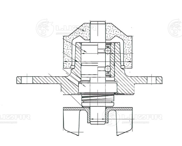 Насос водяной для автомобилей Citroen C3 (03-)/Peugeot 206 (98-) 1.1i/1.4i [TU] (шкив 18 зуб.)