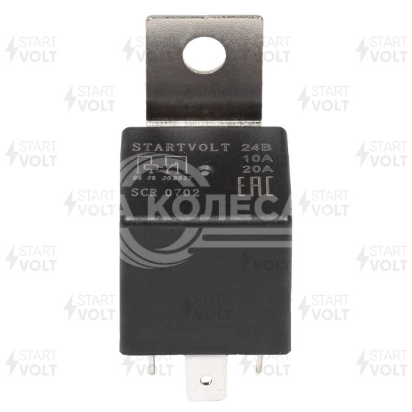 Реле автомобильное 5 контактов 24V 10/20A (с кронштейном) универсальное