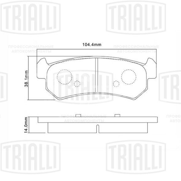 Колодки тормозные дисковые задние для автомобилей Chevrolet Lacetti (04-) до 2007 г/в