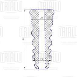 Буфер (отбойник) хода сжатия заднего амортизатора для автомобиля VW Polo Sedan (RUS) (10-)/Rapid (10-)