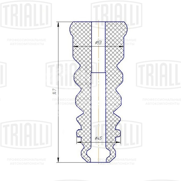 Буфер (отбойник) хода сжатия заднего амортизатора для автомобиля VW Polo Sedan (RUS) (10-)/Rapid (10-)