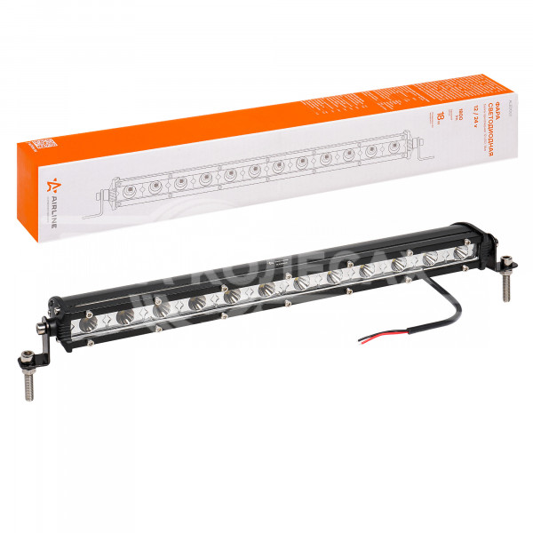 Фара (балка) светодиодная однорядная 12LED, направленный свет, 18Вт, 343x30x47мм, 12/24В