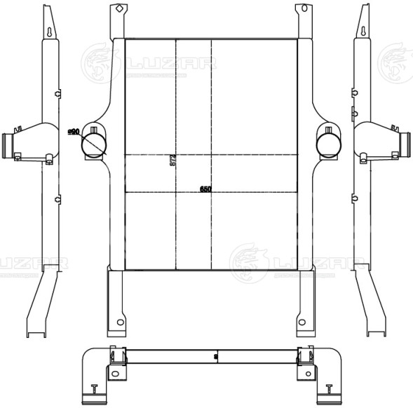 ОНВ (радиатор интеркулера) для автомобилей Iveco Stralis (02-)/(12-)/X-WAY (19-) для кабин &quot;AS&quot;