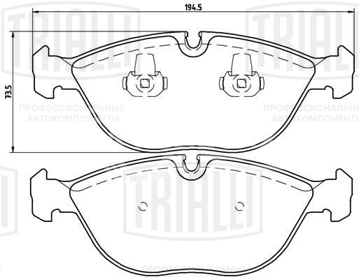 Колодки тормозные дисковые передние для автомобилей Mercedes E (W210) (95-) AMG (в комплекте с датчиком)