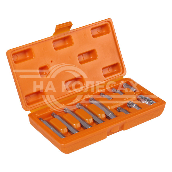 Набор бит вставок RIBE 3/8&quot; 30мм и 75мм с держателем бит 1/2&quot; DR 11 предметов в кейсе