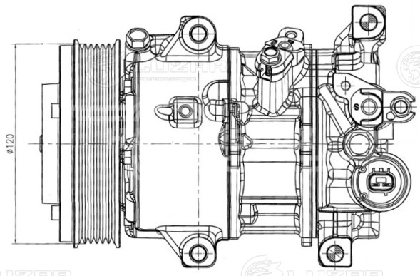 Компрессор кондиционера для автомобилей Toyota Corolla (13-) 1.6i/1.8i