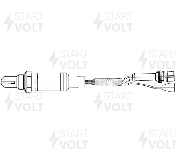 Датчик кислорода для автомобилей Лада 2107 (3 контакта) до катализатора