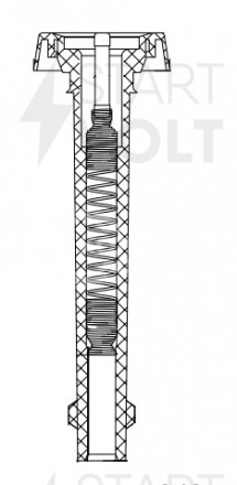 Наконечник катушки зажигания для автомобилей ГАЗ, УАЗ с двиг. 405/409 с резистором