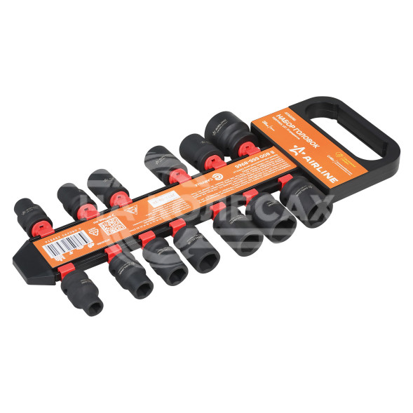 Набор головок ударных 1/2&quot; 38мм 13 пр. (10-27мм) пласт. подвес