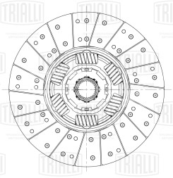 Диск сцепления ведомый для автомобилей Scania G 400/P 400/R 400 (03-) (K432-48)