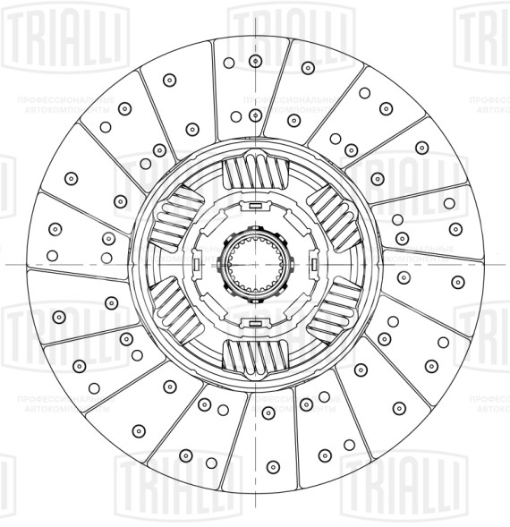 Диск сцепления ведомый для автомобилей Scania G 400/P 400/R 400 (03-) (K432-48)