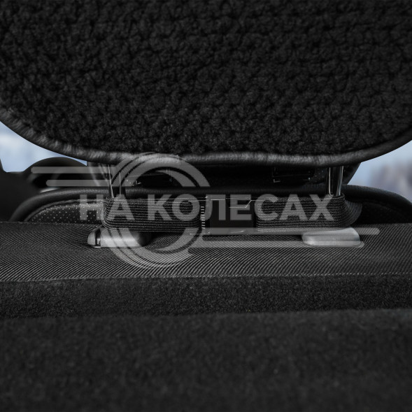 Накидка с подогревом на задн.сид. PRO, 12/24В, 33Вт,встр.пульт,искусст.мех/кожа,черн.