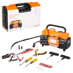 Компрессор X5 двухпоршн. с кмпл инстр-та (2отверт., ремкомп.б/к шин, нож, плоcкогуб.)