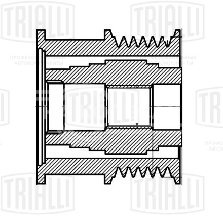 Ролик генератора (обгонная муфта) для автомобиля VW Polo Sedan (RUS) (10-) 1.0i/1.2i/1.4i