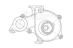 Насос водяной для автомобилей Toyota Corolla (92-) 1.3i/1.5i/1.6i [4A; 5A; 8A] (с корпусом)