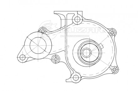 Насос водяной для автомобилей Toyota Corolla (92-) 1.3i/1.5i/1.6i [4A; 5A; 8A] (с корпусом)