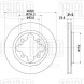 Диск тормозной передний для автомобилей Honda Civic VI (95-) / Accord IV-V (90-) d=260