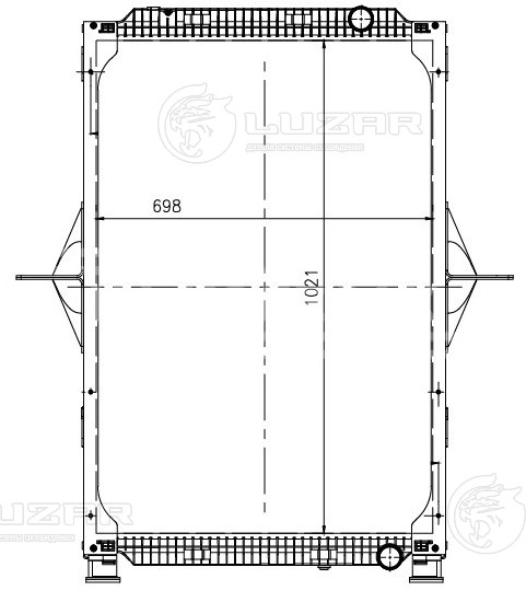 Радиатор охлаждения для автомобилей Renault Trucks Magnum (04-) (с рамкой)