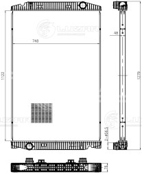 Радиатор охлаждения для автомобилей Iveco Stralis (02-)/(12-)/X-WAY (19-) для кабин "AS" (без рамки)
