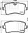 Колодки тормозные дисковые задние для автомобилей Audi A4 (B8) (07-) / A6 (C7) (11-) / A7 (10-) / Porsche Macan (14-)/(18-) (в комплекте с датчиком)