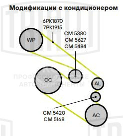 Ролик приводного ремня для автомобилей BMW 3 E46 (98-)/3 E90 (05-) 1.6i/1.8i/2.0i [N45; 46N] (опорный)
