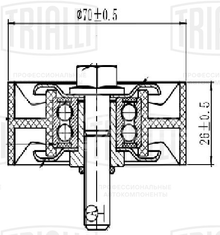 Ролик приводного ремня для автомобилей BMW 3 E46 (98-)/3 E90 (05-) 1.6i/1.8i/2.0i [N45; 46N] (опорный)