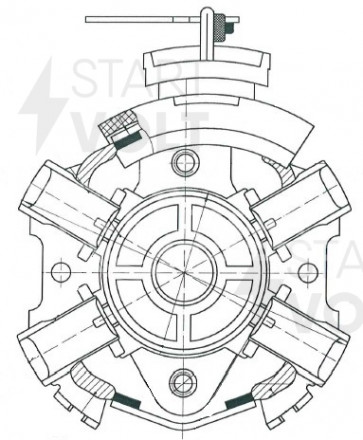 Узел щеточный стартера для автомобилей Ford Focus II (05-)/Fusion (02-) 1.4i/1.6i (тип Bosch)