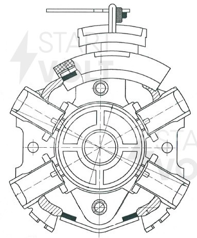 Узел щеточный стартера для автомобилей Ford Focus II (05-)/Fusion (02-) 1.4i/1.6i (тип Bosch)
