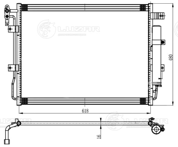 Радиатор кондиционера для автомобилей Land Rover Discovery IV (09-) 3.0D