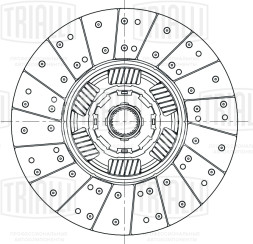 Диск сцепления ведомый для автомобилей Scania G 400/P 400/R 400 (03-) (K432-20, K432-36, K432-37)