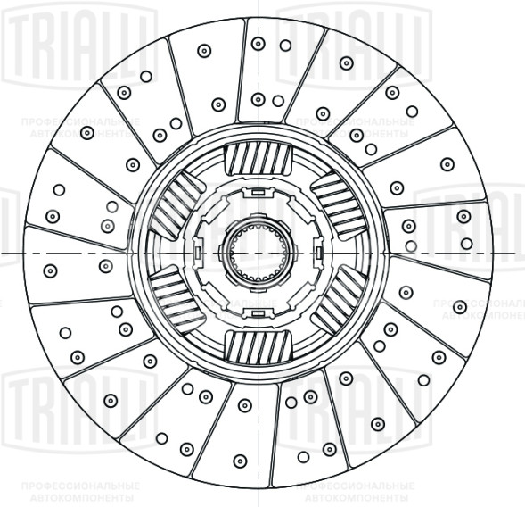 Диск сцепления ведомый для автомобилей Scania G 400/P 400/R 400 (03-) (K432-20, K432-36, K432-37)
