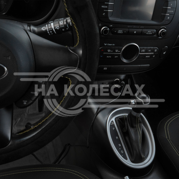 Оплетка на руль с подогревом, 12В, 36Вт, искусств.замша, черная, 38 см/М