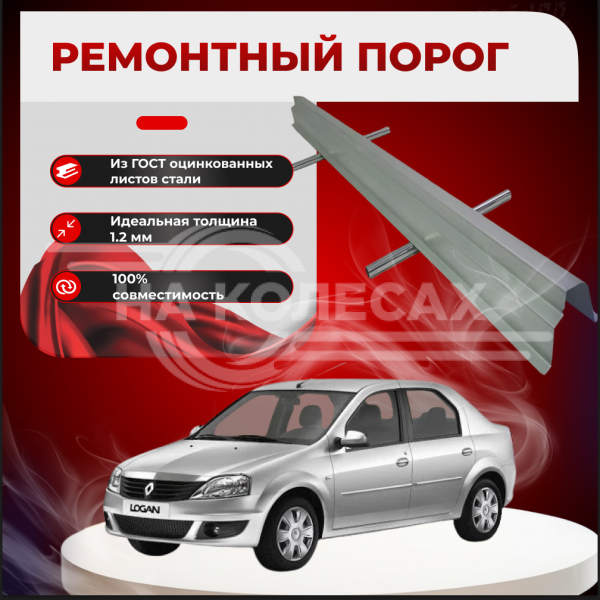 Ремонтные пороги Renault Logan 1