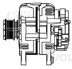 Генератор для автомобилей VAG Octavia I (00-) 1.6i/1.8T 120A