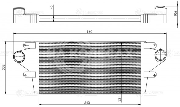 ОНВ (радиатор интеркулера) для автомобилей ГАЗ 3308