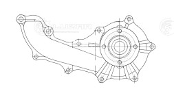 Насос водяной для автомобилей Toyota Land Cruiser Prado (02-)/Hiace (95-) 2.7i [3RZ-FE/2TR-FE]