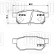Колодки тормозные дисковые задние для автомобилей Honda Jazz (08-) / Civic  (91-)