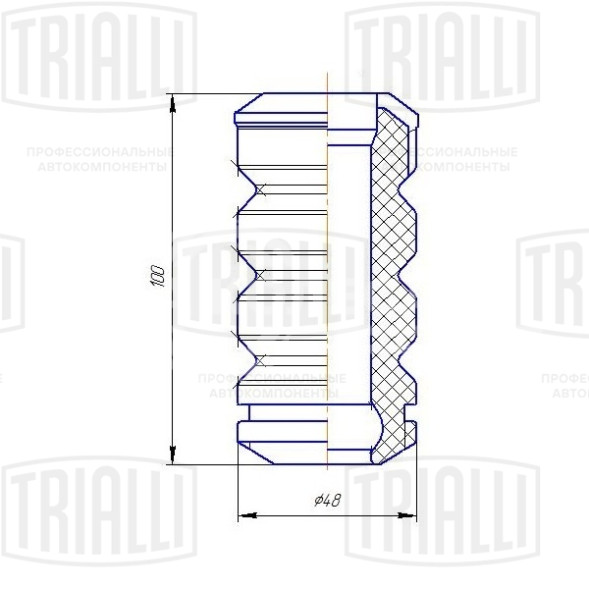 Ремонтный комплект переднего амортизатора (кожух + отбойник) для автомобиля Лада 1119 Kalina