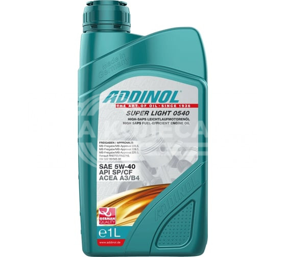 Моторное масло Addinol Super Light 0540 синтетическое, 5W-40